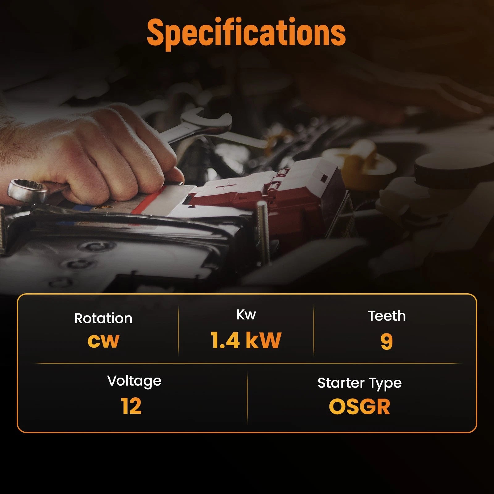 Starter for Kubota L2850 L2250DT L2250F L3600DT L3650DT