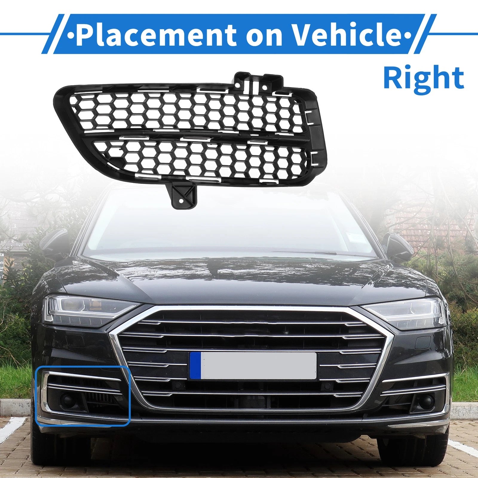 1 Pc Fog Light Grill for Volkswagen Touareg (2007–2010) No. 7L6853666B
