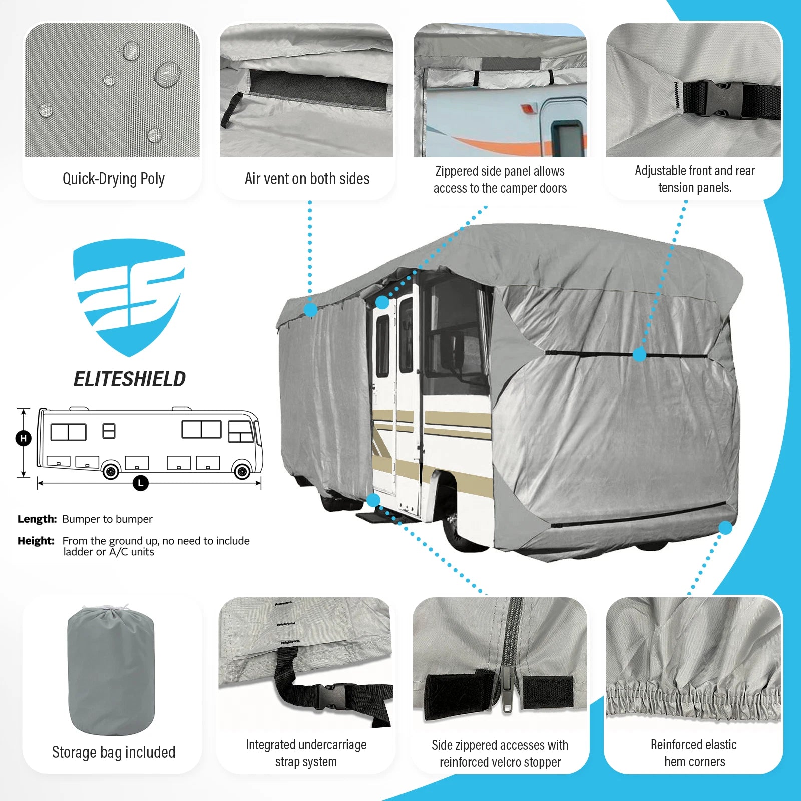 EliteShield Storage Cover for Allegro Breeze 28BR (Class A RV)