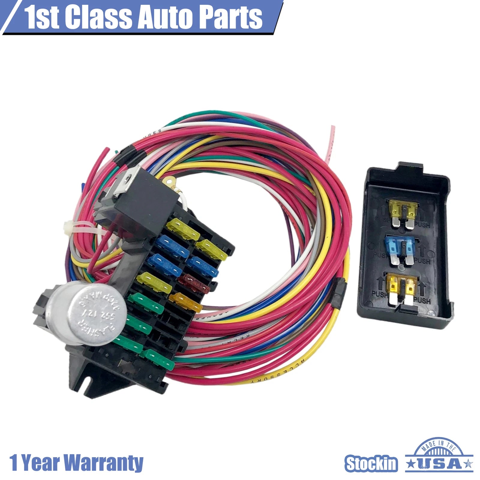 12 Circuit Wiring Harness for Muscle Car Hot Rod Street Rod (Universal)