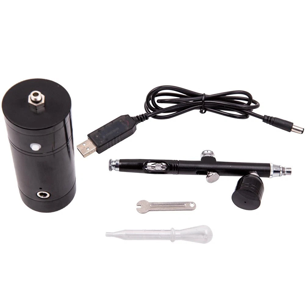 0.3mm ProtableAir Compressor Spray Gun Airbrush Kit 7CC Craft Painting Art Set