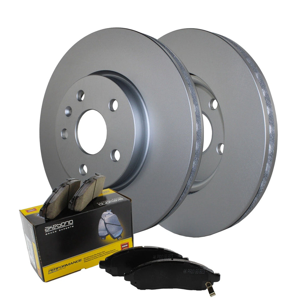 Front Brake Kit with 321mm Disc Rotors & Akebono Pads for Buick Chevrolet GMC