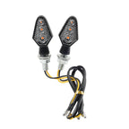 8MM Amber Motorcycle Turn Signal Light Mini Indicator for Honda, Suzuki