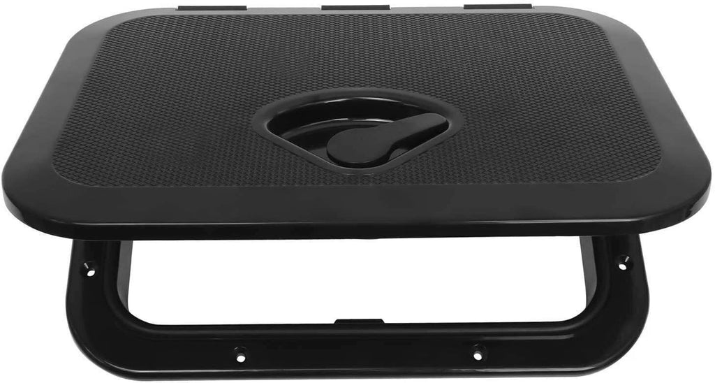 Access Hatch & Lid for Marine Boat (10-5/8" x 14-3/4") Black