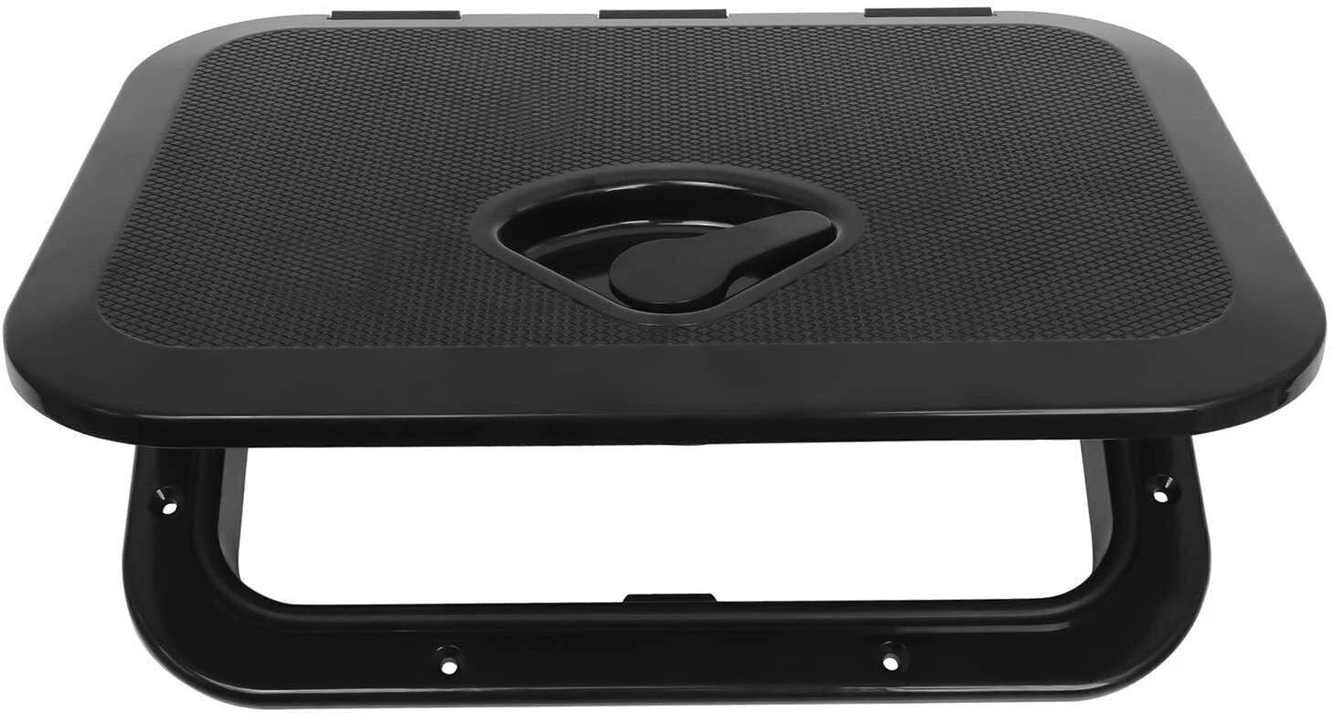 Access Hatch & Lid for Marine Boat (10-5/8" x 14-3/4") Black
