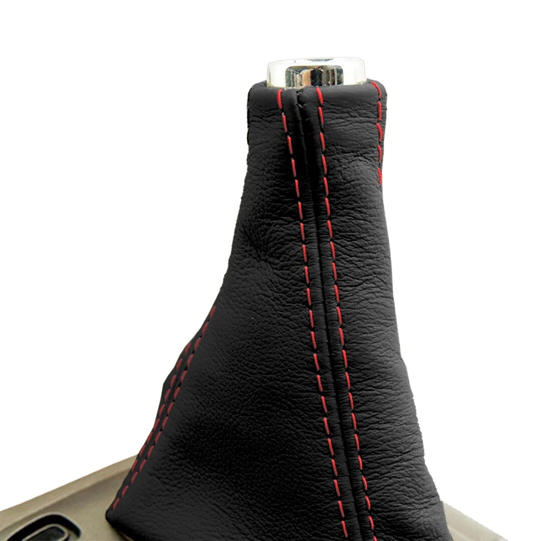 Automatic Shift Boot for Lexus GX470 (2003–2009) Red Stitch Leather Synthetic