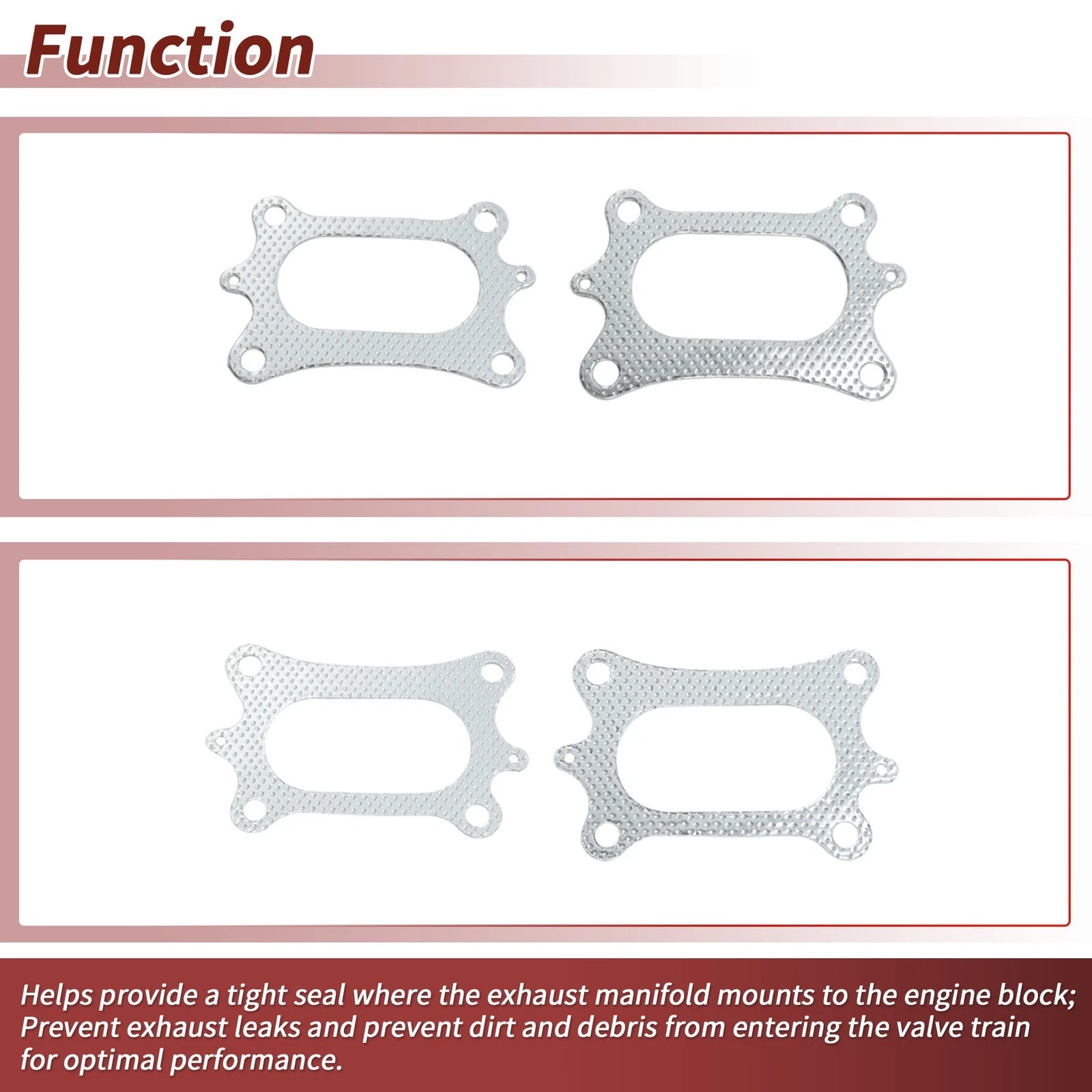 2 Pcs Exhaust Manifold Header Gasket for Honda Odyssey (2008–2020) No. 18115R70A01