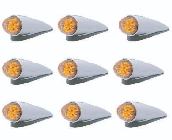 Cab Lights LED Amber Clear Lens Set of 9 for Ford F-150 (2009–2014)