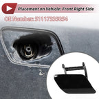 Front Right Washer Nozzle Cover Cap for BMW 740i (2013-2015) Black