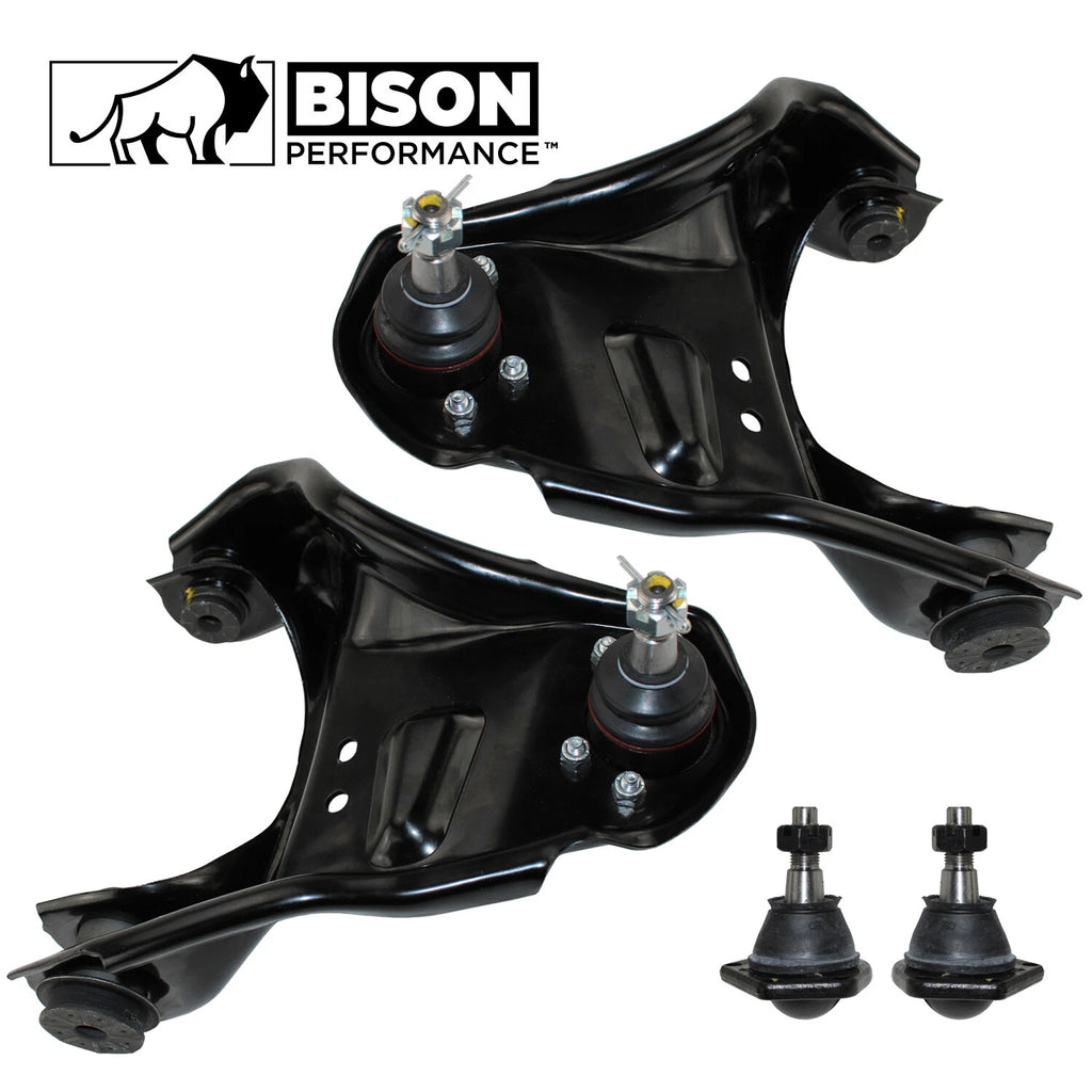 Set of 4 Front Upper Control Arms & Lower Ball Joints for Chevy 4WD