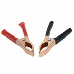 Set of 2 Black/Red 30A Car Battery Clip Cables