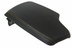 Leather Console Lid Armrest Cover for BMW F30 (2014–2018) Black Beige Stitch