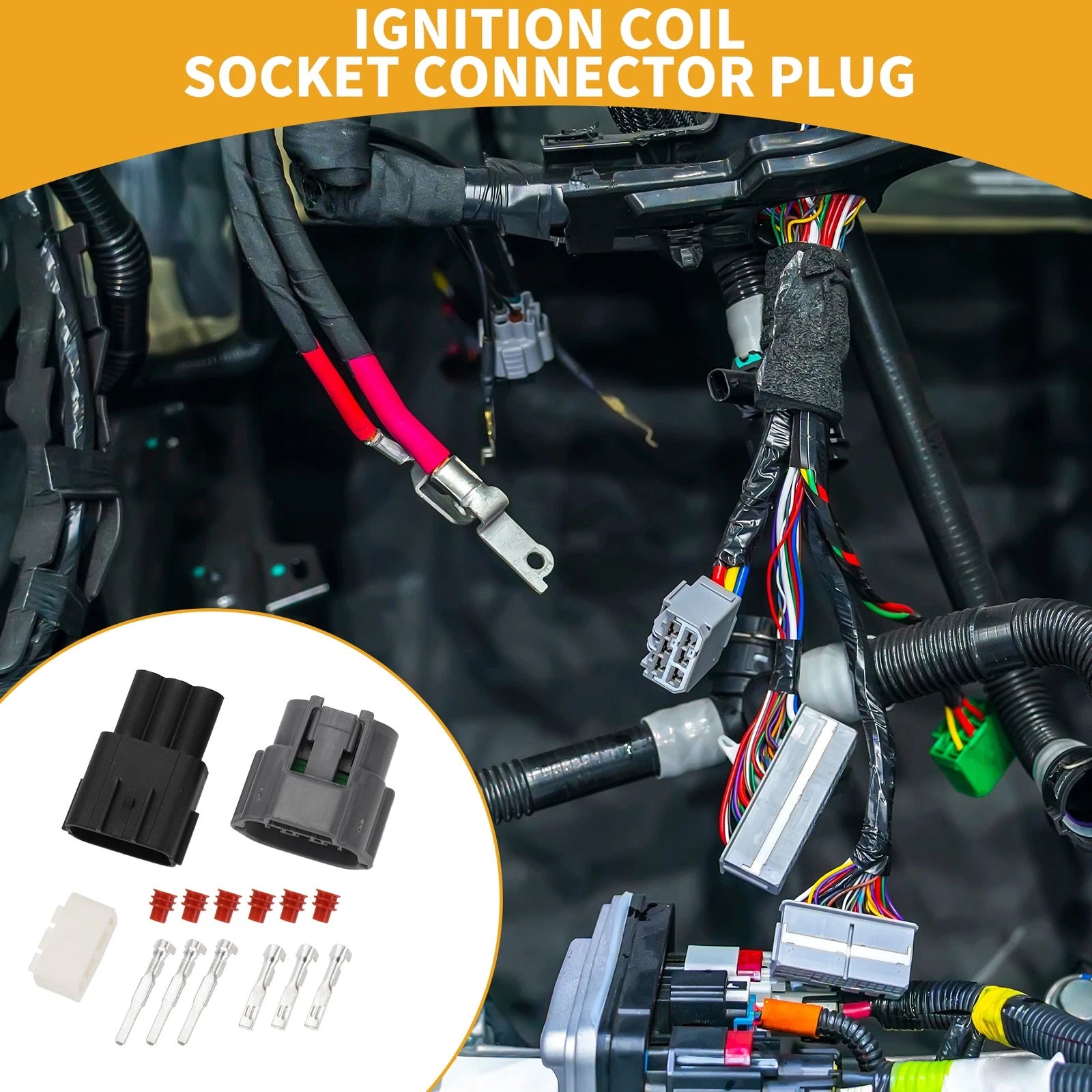 3 Pin Ignition Coil Socket Connector Plug for Nissan 