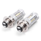 2X PX15D 16 SMD LED 80W Motorcycle Fog Lamp Headlight Bulb for Motorcycles
