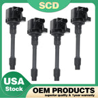 Set of 4 Ignition Coils for Acura RDX TLX Honda Accord Civic 2.0L (2013–2021)