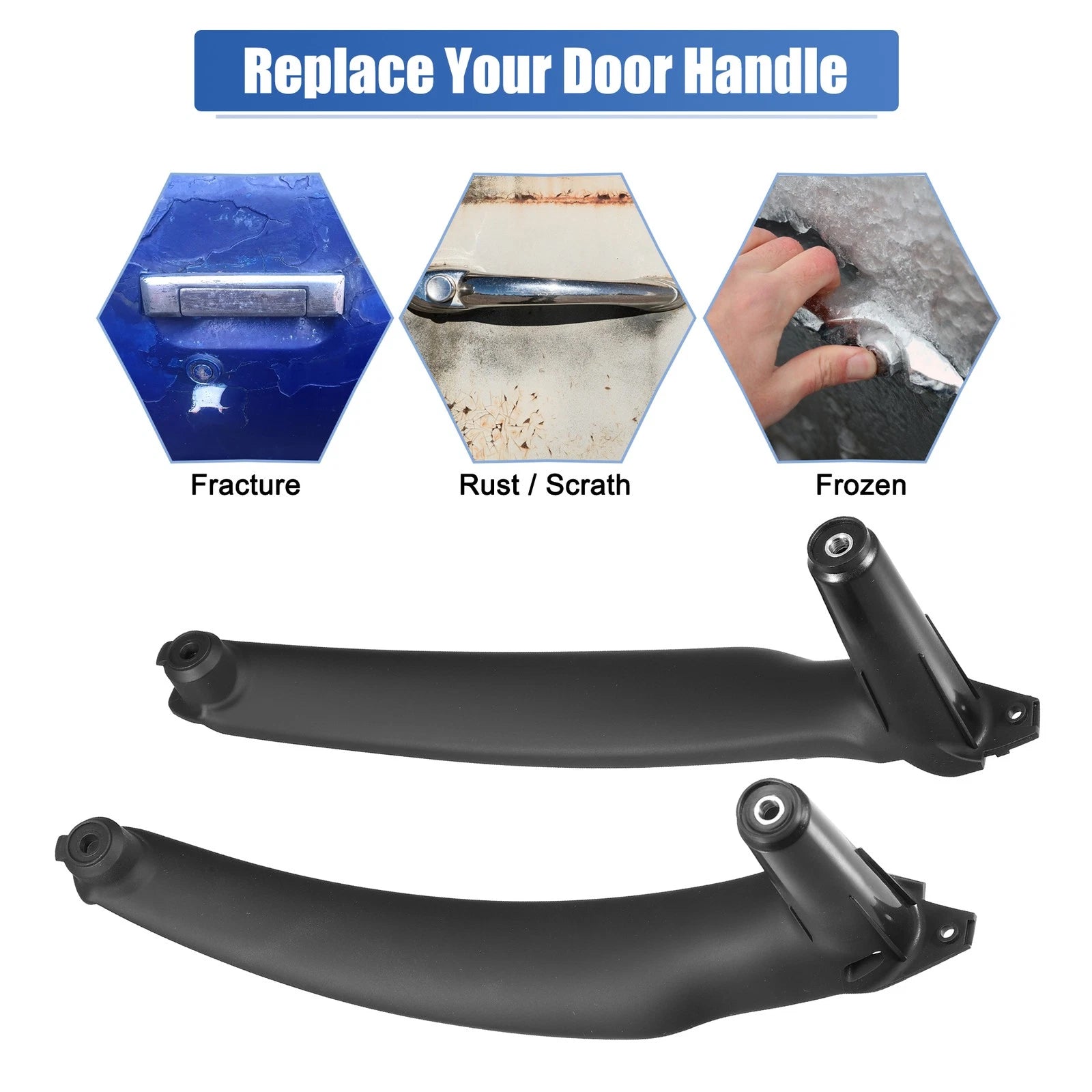 Set of 2 Interior Door Handles for BMW X5 (2007–2013)