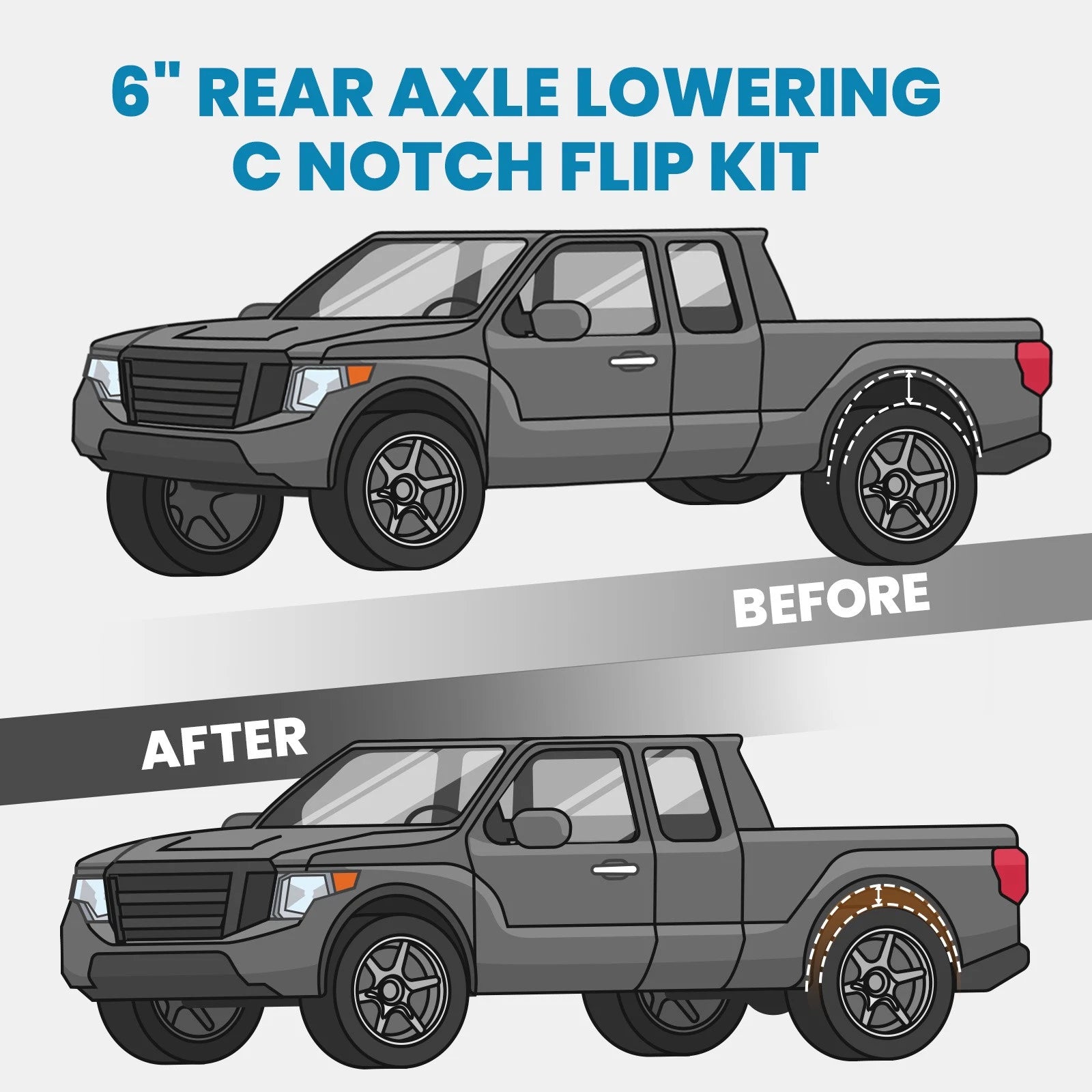 Front 3" Rear 6" Drop Lowering Flip Kit for Chevy Silverado C1500 (1988–1998)