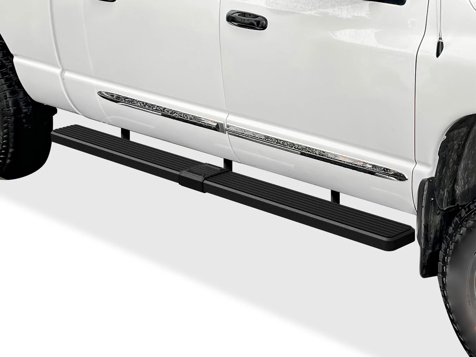 Running Boards 6in Black for Dodge Ram 1500 2500 3500 Mega Cab (2006–2008)