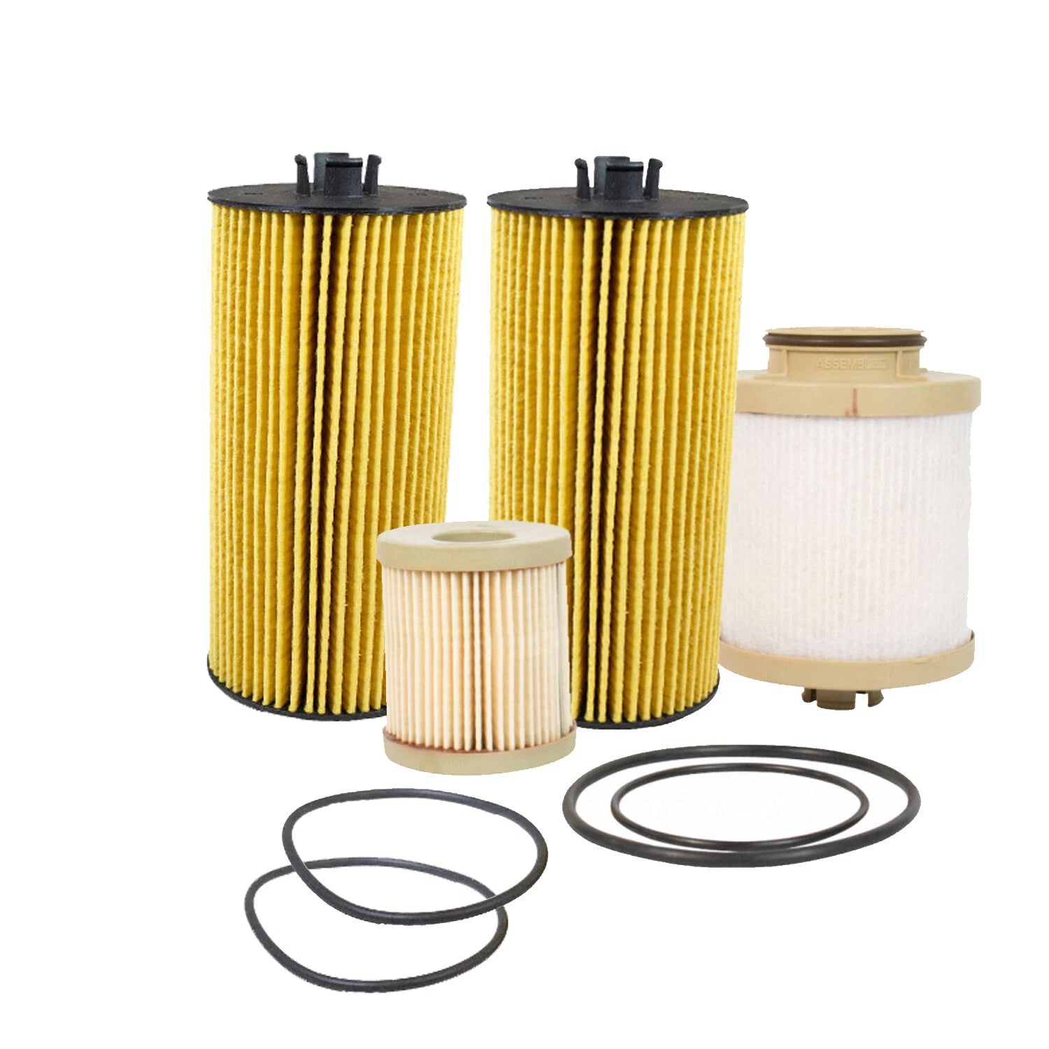 2X Engine Oil & Fuel Filter Kit for Ford F-250 F-350 SD 6.0 V8 (2003–2007)