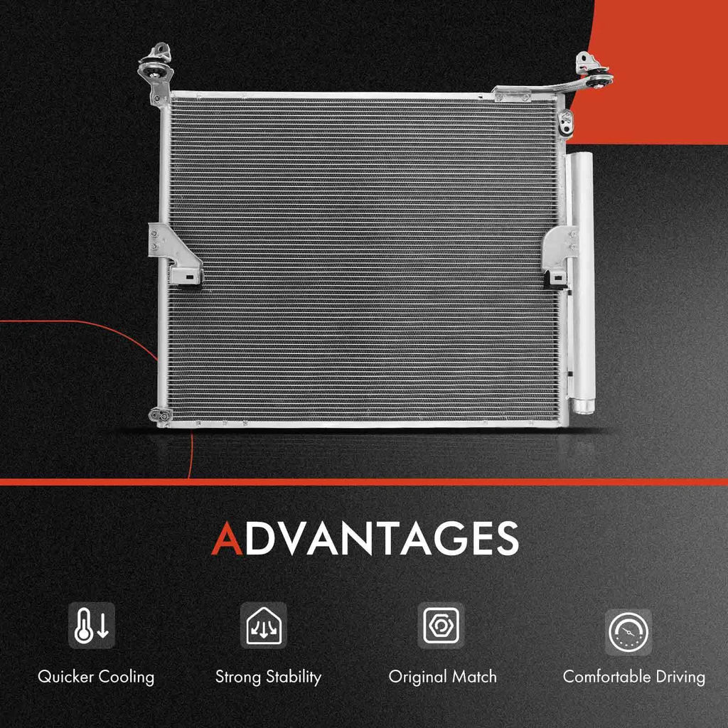 Radiator and A/C Condenser with Drier for Toyota 4Runner 4.0L (2003–2009)