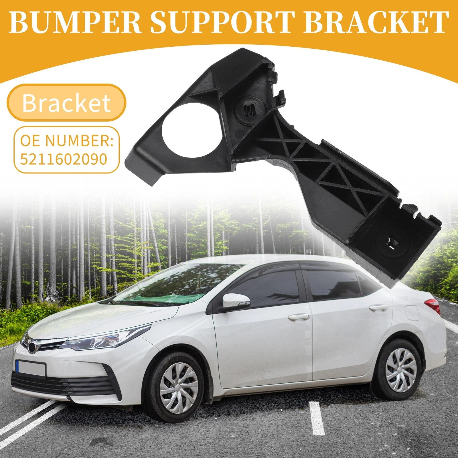 LH Front Bumper Support Bracket for Toyota Corolla (2005–2007)