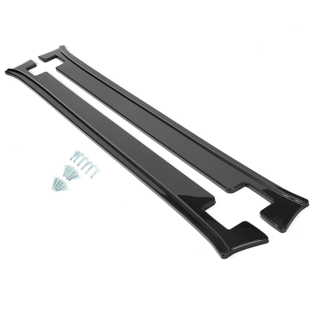 Carbon Fiber Style Side Skirt Diffusers for Tesla Model X (2016-2021)