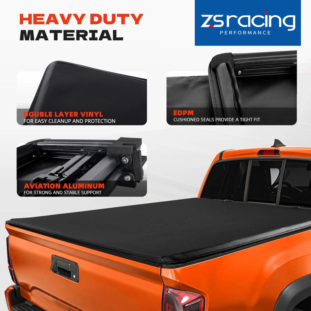 6FT Soft Quad-Fold Tonneau Cover for Chevy Colorado/GMC Canyon (2015–2024)
