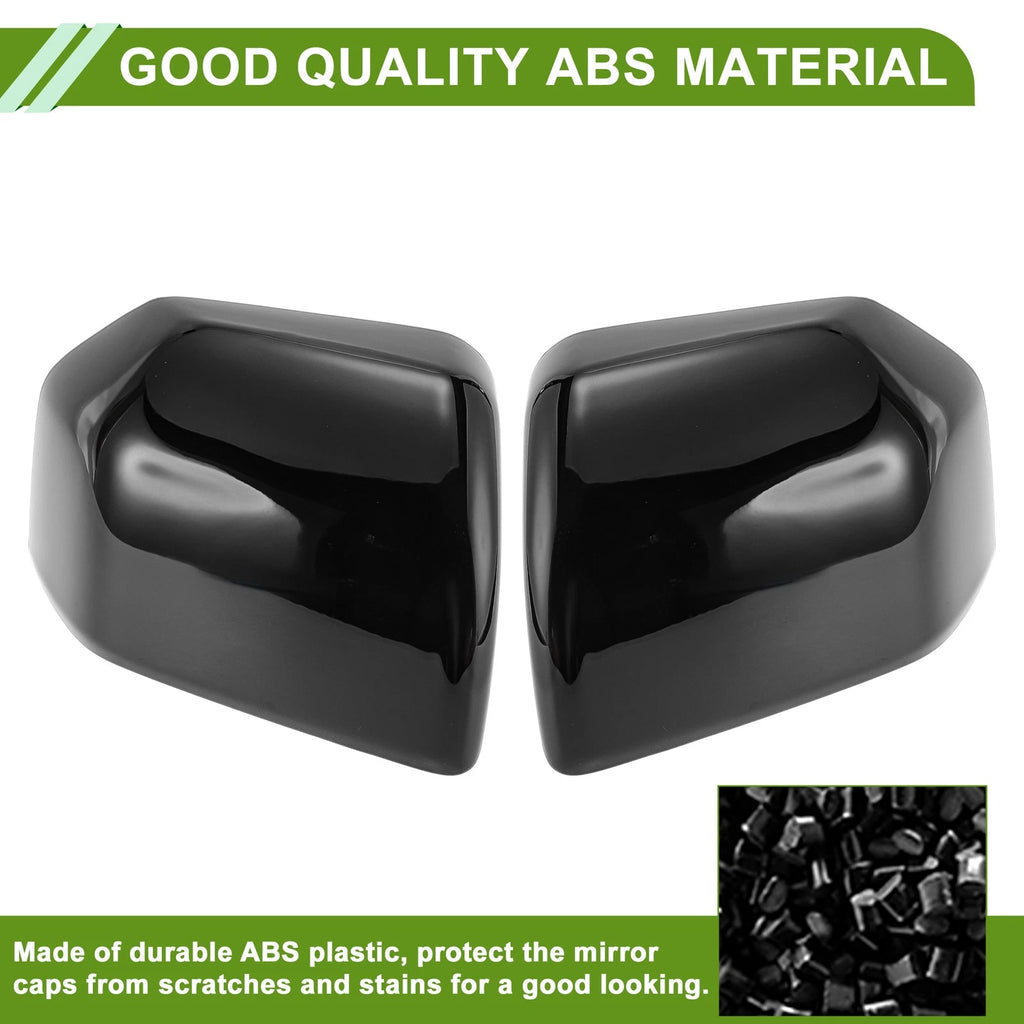 1 Pair Side Mirror Cover Caps for Ford F150 (2015–2023) Gloss Black