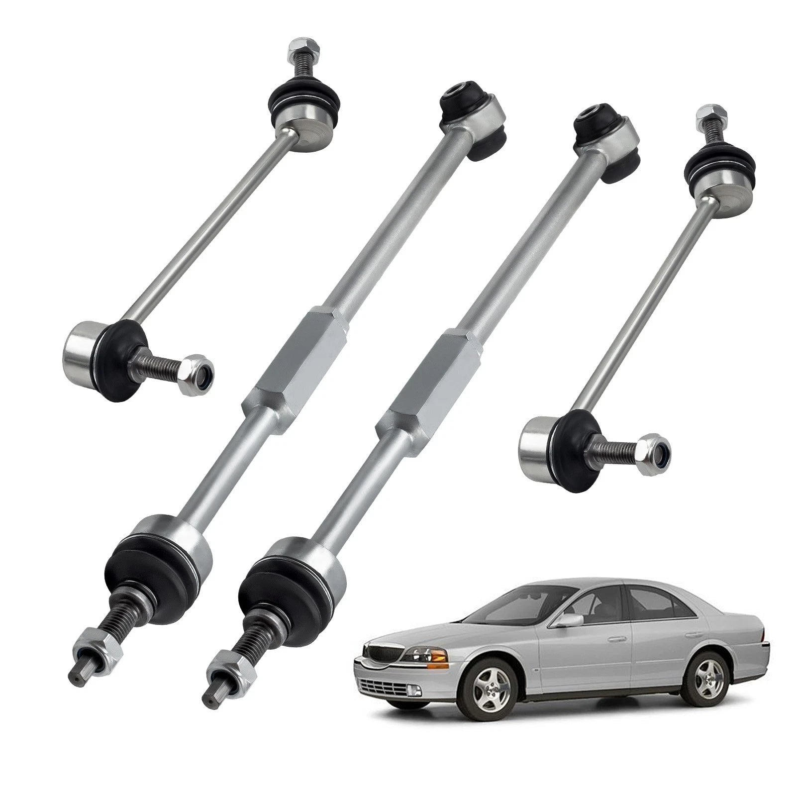 Set of 4 Rear Sway Bar Link Kit Torque Tie Rods for Lincoln LS (2000–2006)