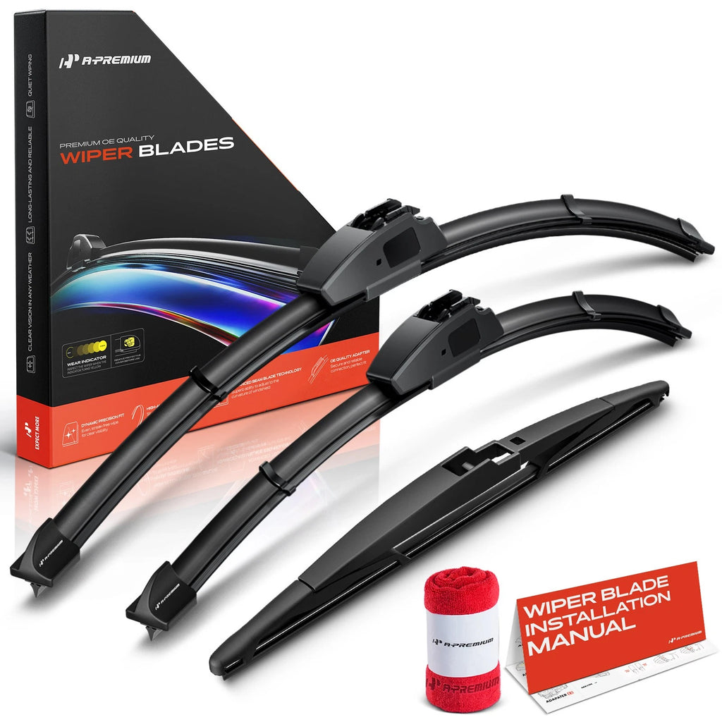 Set of 3 Windshield Wiper Blades for Mitsubishi Mirage 