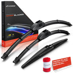 Set of 3 Windshield Wiper Blades for Mitsubishi Mirage 