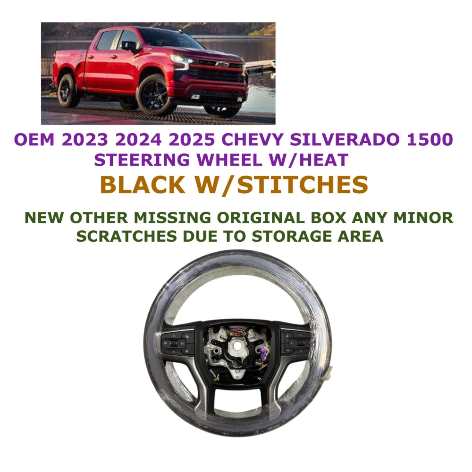 Steering Wheel with Heat for Chevy Silverado 1500 (2023–2026) 85594327