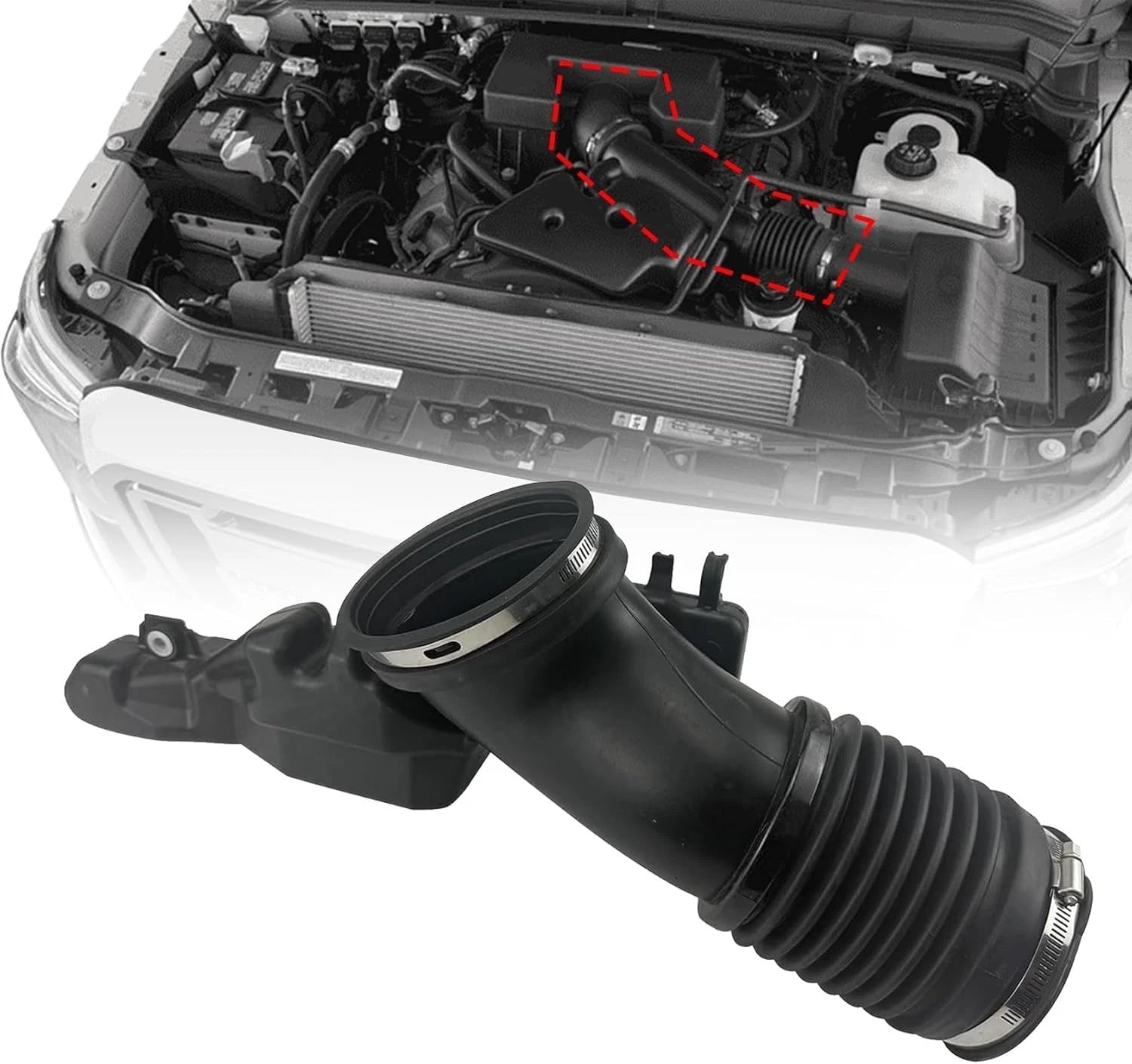 Air Cleaner Intake Duct Tube Hose w/ Clamp for Ford F-250 F-450 (2008–2016)