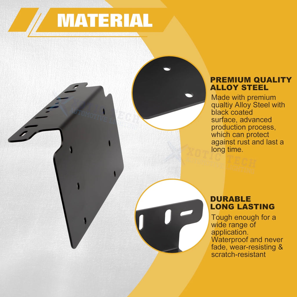 Front License Plate Mount Bracket for Off-Road Lights for SUV Pickup (-)