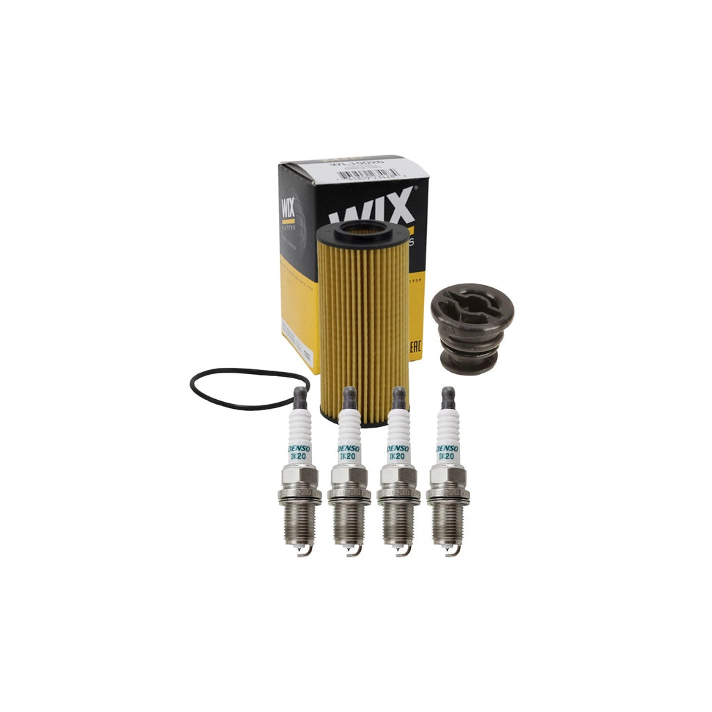 Wix Engine Oil Filter & Denso 4 Iridium Spark Plugs for Audi A3 Quattro