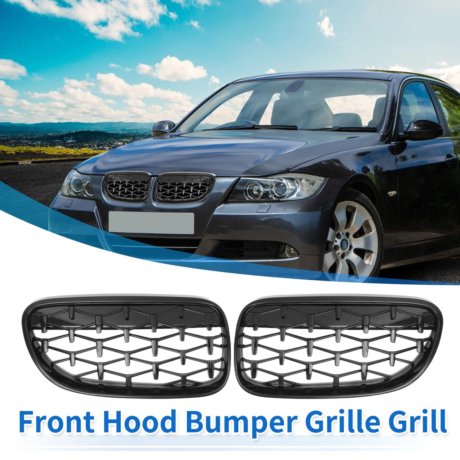 Front Hood Bumper Grille for BMW 335i 335is 328i xDrive (2011–2013)