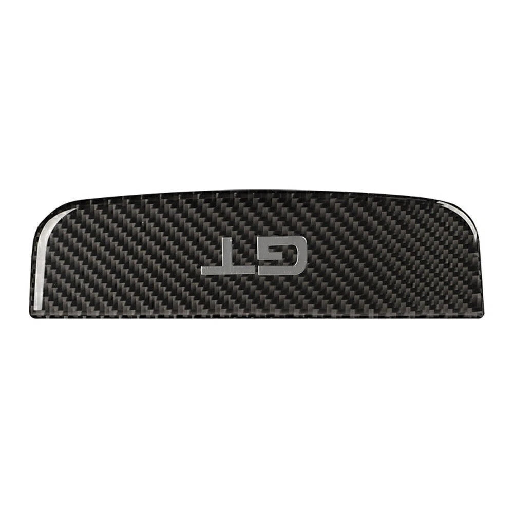 Carbon Fiber Interior Storage Box Trim Cover for Ford Mustang (2015–2019)