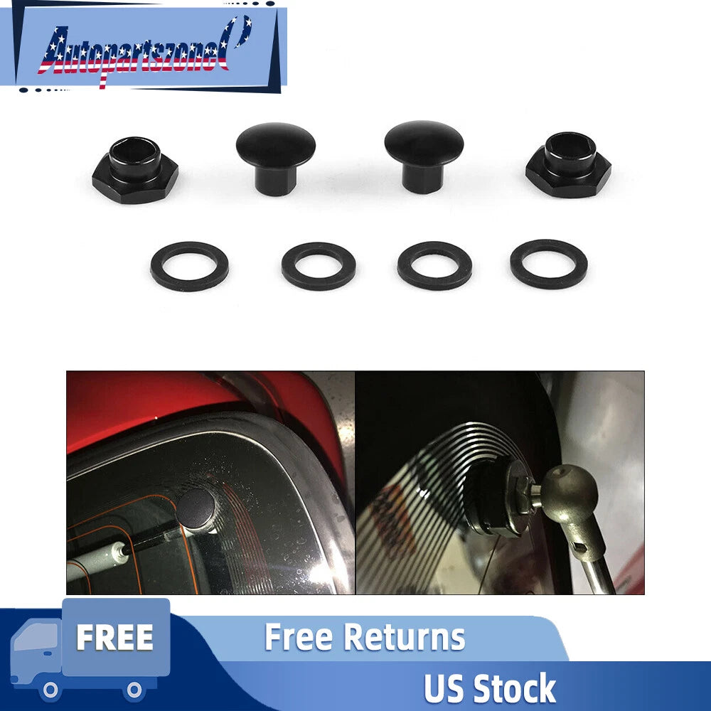Black Rear Glass Strut Hardware Kit for Honda Civic 3Dr Hatchback EG6 (1992–1995)
