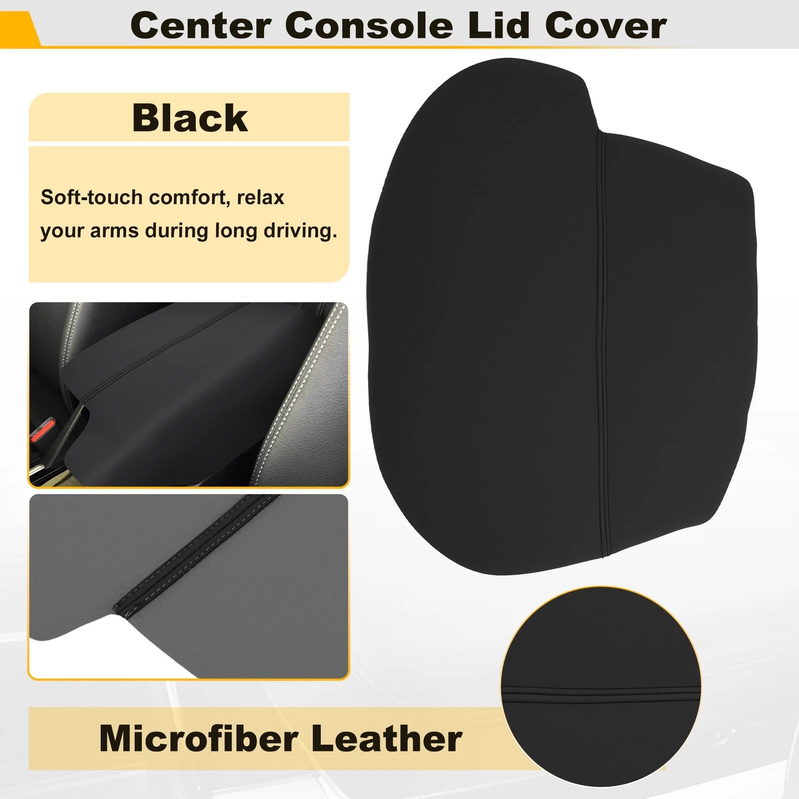Center Console Lid Armrest Leather Replacement for Honda Accord (2013–2017)
