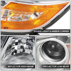 OE Style Projector Headlight for Honda Odyssey (2011–2013) - Left Side, Chrome