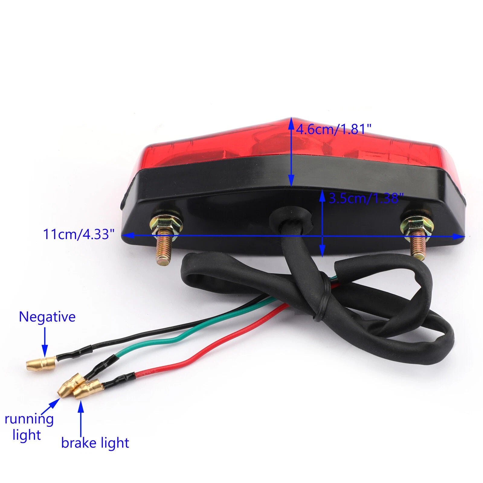 LED Brake Stop Running Rear Tail Light for Universal Motorcycle (12V)