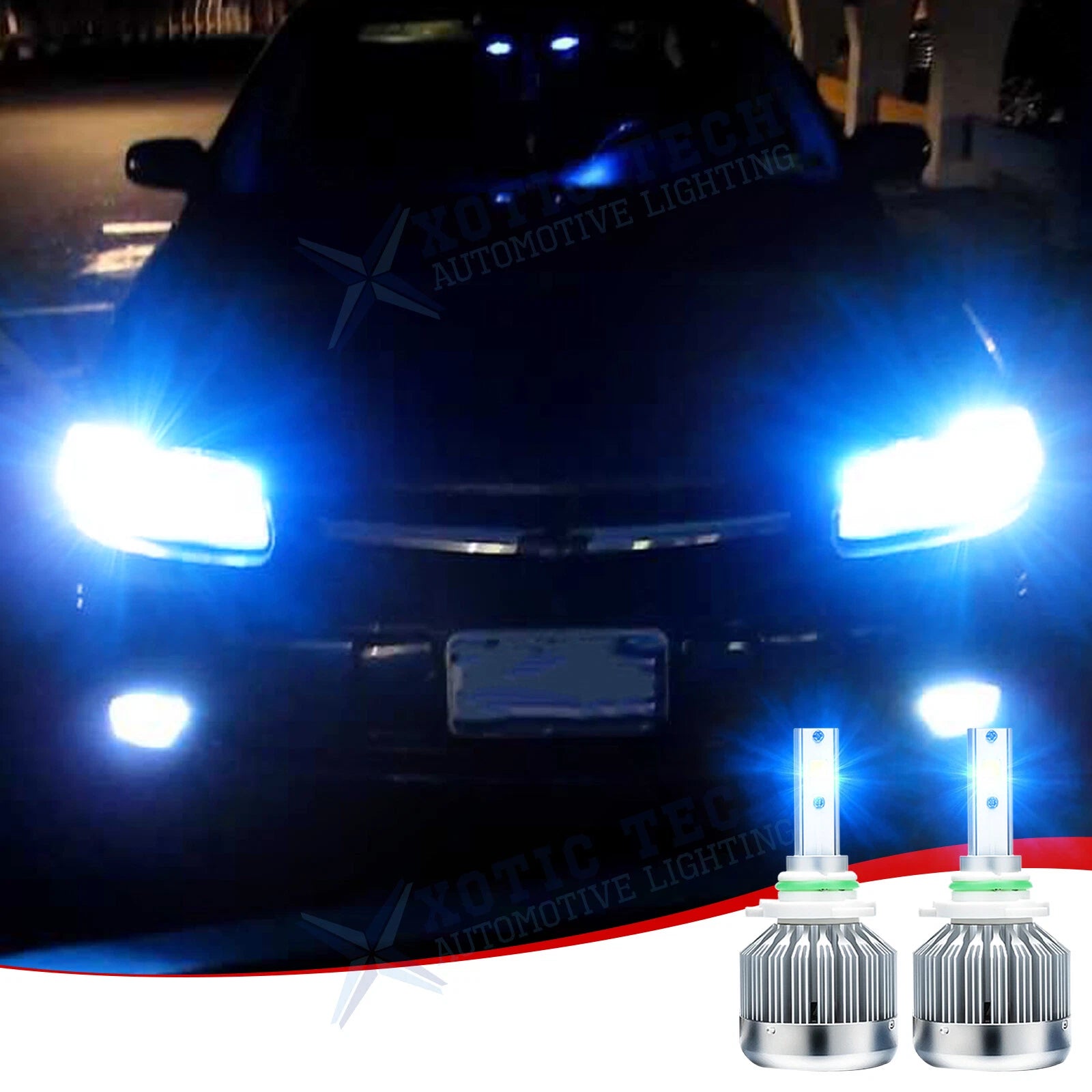 8000K Super Bright Ice Blue 9006 HB4 LED Headlight Bulbs (2020–2024)