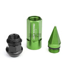 20 PCS M12X1.5 83MM Tall Green Aluminum Lug Nuts with Caps for JDM Vehicles