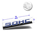 Polished Metal 3D SOHC Decal Emblem for Honda Civic (1988–2005)