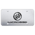Name & Logo on Brushed Stainless Steel License Plate for Buick LaCrosse