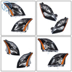 Halogen Headlight Set for Nissan Sentra (2010–2012) Black Clear Left+Right
