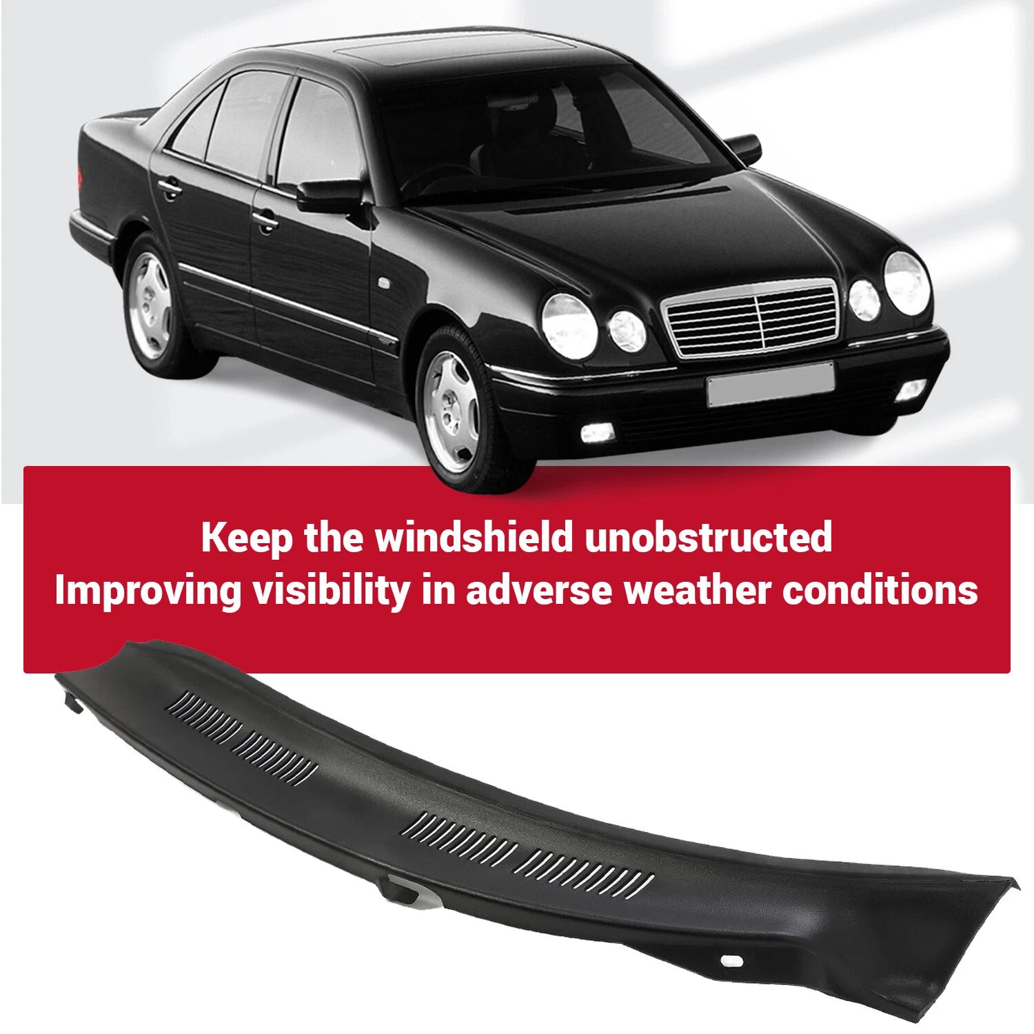 Windshield Wiper Cowl Screen Cover for Mercedes Benz W210 E-Class (1995–2003)