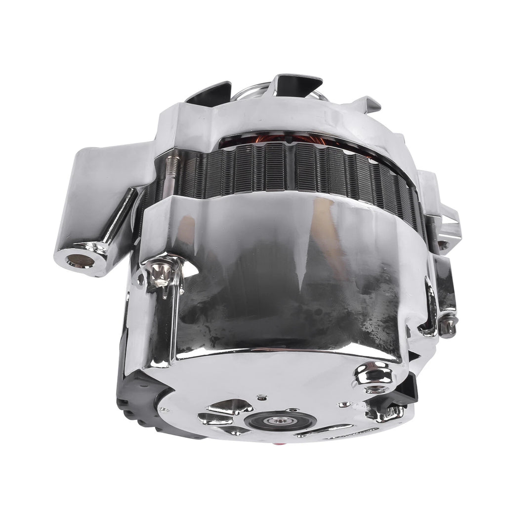 Chrome Alternator with Serpentine Pulley for GM Diesel Chevy Small Block V8