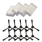10pcs Side Brush & 4pcs Filter Mesh for Ariete Briciola 2711-2717 (2019)