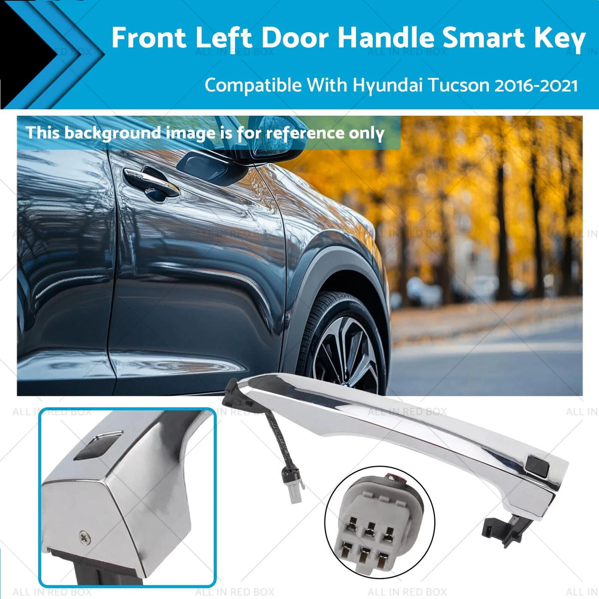 Front Left Door Handle Smart Key for Hyundai Tucson (2016–2021) 82651-D3710